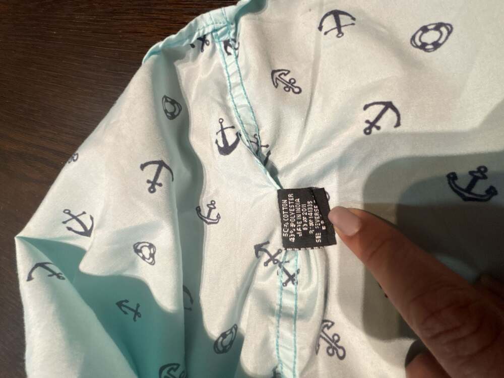 Alberto Valenti Men's XL Short Sleeve Nautical Anchor Print Button Down Shirt - Picture 10 of 10